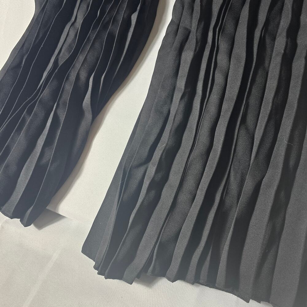 Women's Black Pleated Pants Wide Leg Size XXL - Picture 3 of 8